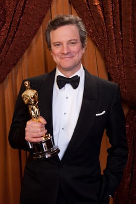 Colin Firth Backstage At Oscars
