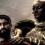 Gerard Butler and Rodrigo Santoro in 300