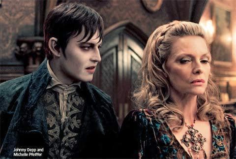 Johnny Depp and Michelle Pfeiffer in Dark Shadows