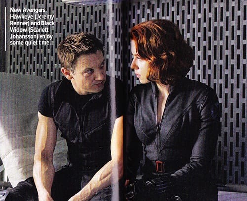 Scarlett Johnasson and Jeremy Renner in The Avengers