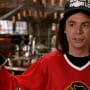 Wayne in his hockey jersey