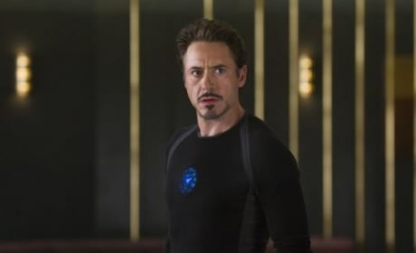 Robert Downey is Iron Man in The Avengers