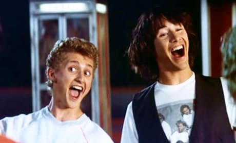 Keanu Reeves and Alex Winter in Bill and Ted's Excellent Adventure