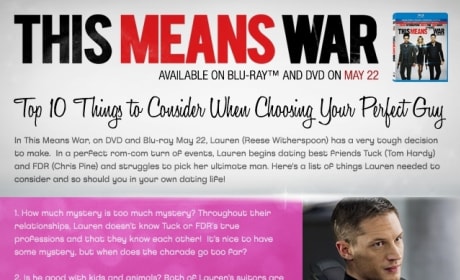 This Means War Top 10 List - Perfect Guy