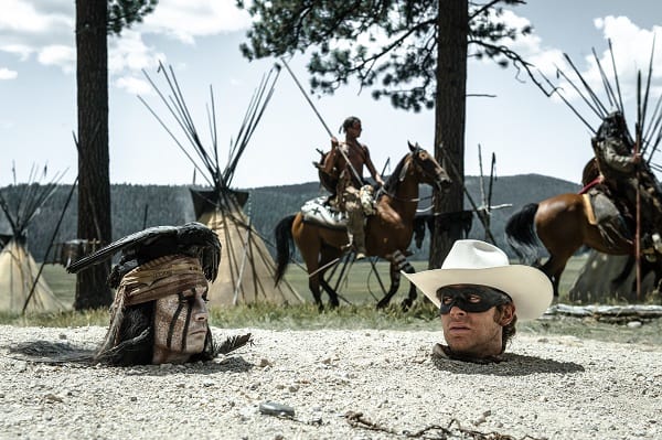 Armie Hammer Johnny Depp in The Lone Ranger