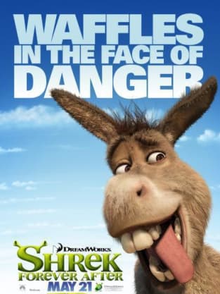 Shrek Forever After Waffles in the Face of Danger Poster