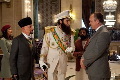 The Dictator Still: Cohen with Kingsley and Reilly