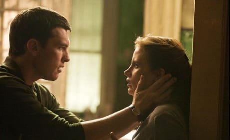 Sam Worthing and Jessica Chastain in The Debt