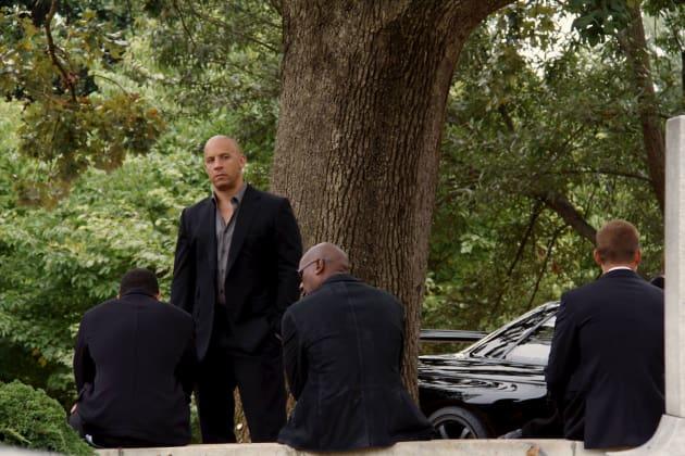 Vin Diesel Fast and Furious 7 Set Photo