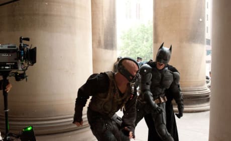 The Dark Knight Rises Bane Batman Fight Photo