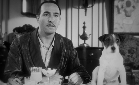 Jean Dujardin and Uggie in The Artist