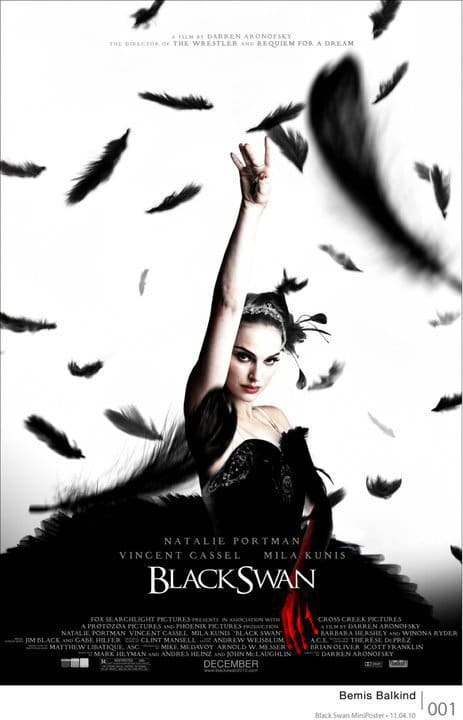 Black Swan Feathers Poster