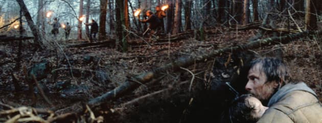 Father and Son Hide from Unfriedly Survivors