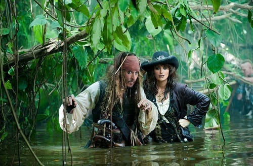 Johnny Depp and Penelope Cruz in Pirates of the Caribbean: On Stranger Tides