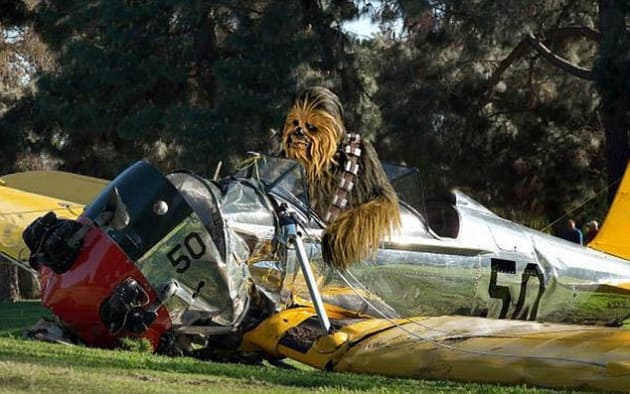 Harrison Ford Plane Crash Wookie