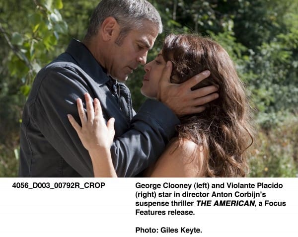 Clooney and Placido Kiss