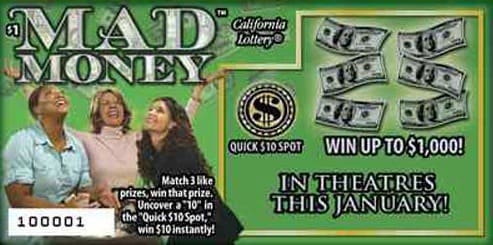 Mad Money Cast Featured in California Lottery
