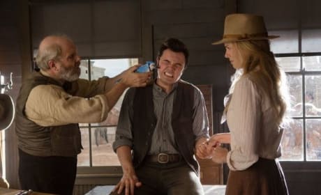 A Million Ways to Die in the West Charlize Theron Seth MacFarlane
