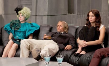Hunger Games Photo: Katniss and Haymitch Chill