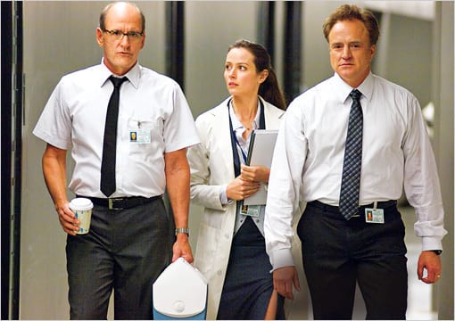 Richard Jenkins and Bradley Whitford in The Cabin in the Woods