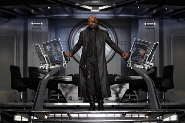 Samuel L. Jackson is Nick Fury in The Avengers