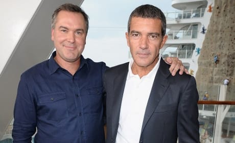 Chris Miller and Antonio Banderas at the Puss in Boots Premiere
