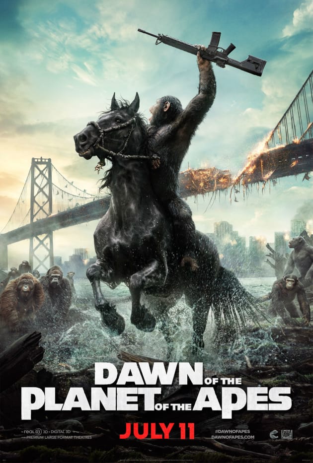 Dawn of the Planet of the Apes Battle Poster