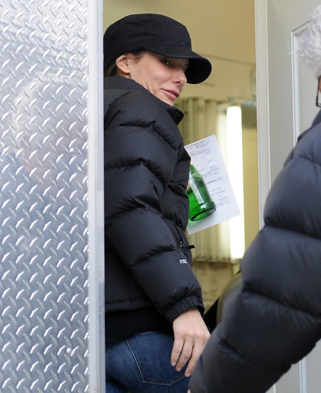 Sandra Bullock on set of Extremely Loud and Incredibly Close