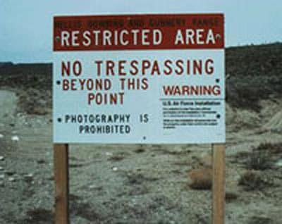 Area 51 Warning Sign