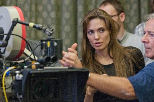 Angelina Jolie on the In the Land of Blood and Honey Set
