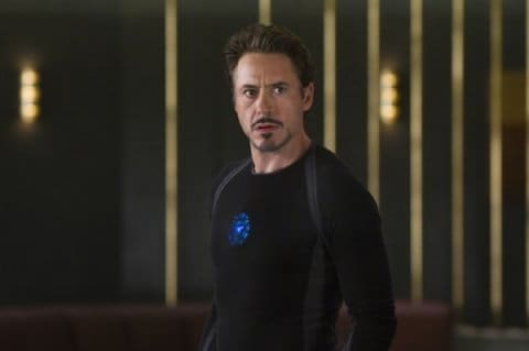 Robert Downey is Iron Man in The Avengers