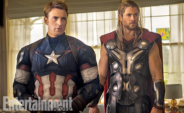 Avengers Age of Ultron Chris Evans Chris Hemsworth
