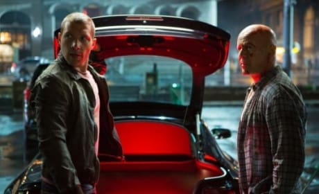 Jai Courtney and Bruce Willis A Good Day to Die Hard