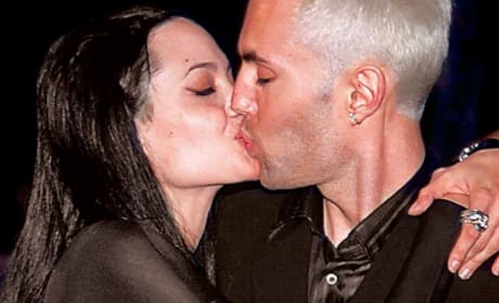 Angelina Jolie Kisses Her Brother