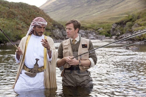 Amr Waked and Ewan McGregor in Salmon Fishing in the Yemen