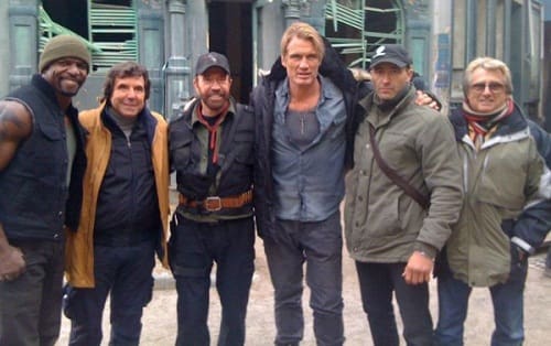 Chuck Norris on The Expendables 2 Set