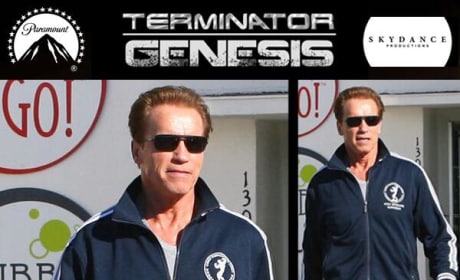 Terminator Genesis Arnold Schwarzenegger Set Photo
