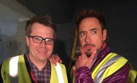 Robert Downey Jr. Avengers Age of Ultron Set Photo