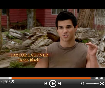 Taylor Lautner on the set of New Moon