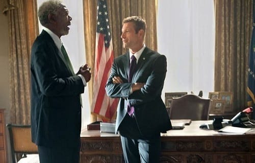 Olympus Has Fallen Aaron Eckhart Morgan Freeman