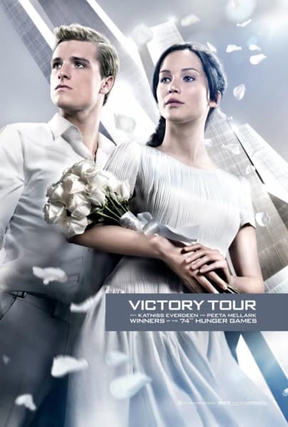 Catching Fire Katniss Peeta Victory Tour Poster