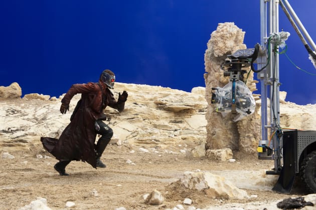 Guardians of the Galaxy Chris Pratt Set Photo