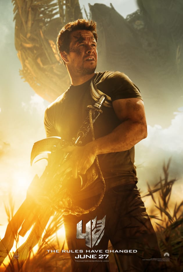 Transformers Age of Extinction Mark Wahlberg Poster
