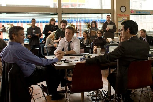 George Clooney, Ryan Gosling and Max Minghella in The Ides of March