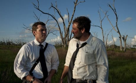 Jeffrey Dean Morgan and Sam Worthington in Texas Killing Fields