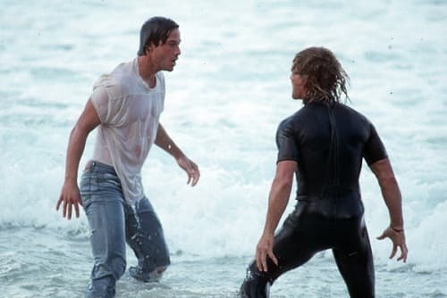 Patrick Swayze and Keanu Reeves in Point Break