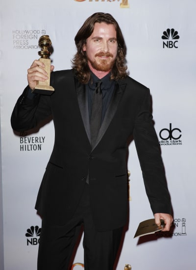 Christian Bale at the Golden Globes