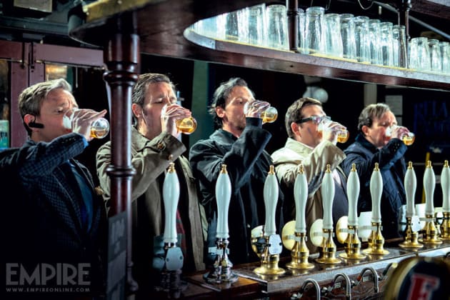 The World's End Cast Drinks Beer