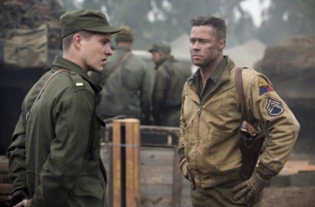 Logan lerman brad pitt fury