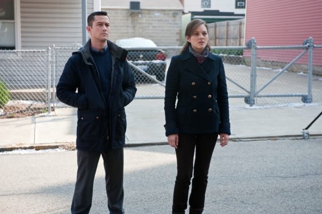 Joseph Gordon-Levitt and Marion Cotillard The Dark Knight Rises